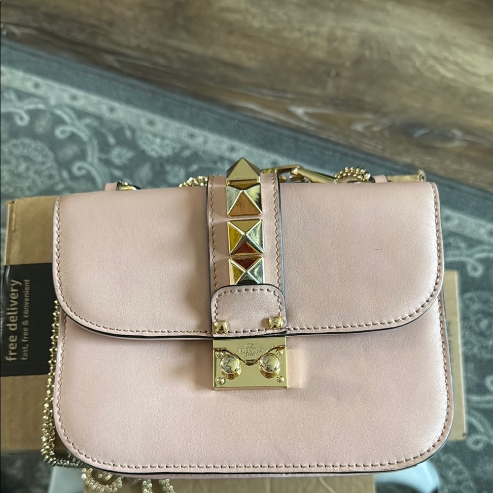 Valentino Pink Leather Shoulder Bag